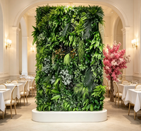 Haie artificielle en plastique de style urbain moderne et écologique pour jardin extérieur, mur végétal décoratif, plantes artificielles