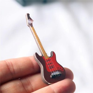 Modèle de guitare classique miniature et de guitare électrique pour accessoires de maison de poupée, instruments de musique en plastique, diamètre 10 OB11 - Product Image 2