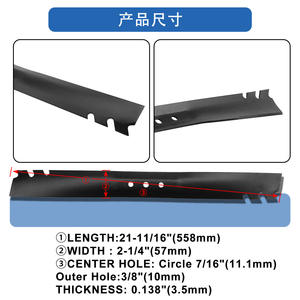 Cuchillas para cortacésped Ningbo Quanpin A18534, paquete de 2, para piezas de repuesto 108-9764-0313 - Product Image 5