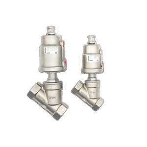 Válvula de Ángulo Neumática de Doble Acción de Acero Inoxidable JTAIV, Control de 2 Vías, Modelo JT645F-16P PTFE/PPL - Product Image 1