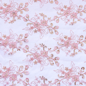 Offre Spéciale Multicolore Sequin Brodé Tulle Tissu Floral Cordon-Broderie Dentelle et Maille pour Mariages Sacs en Polyester - Product Image 1