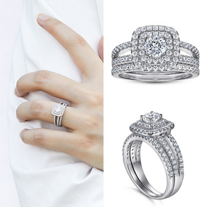 Niche Style Women's Fine Jewelry <b>Set</b> S925 Sterling <b>Silver</b> Zircon Earrings Necklace Stacked <b>Ring</b> Suit - Product Image 5