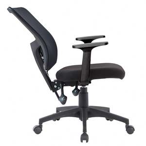 Silla de oficina giratoria negra de alta calidad Kabel, chaise con respaldo medio y malla, diseño de tela de estilo moderno - Product Image 5