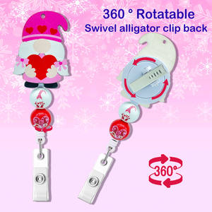 Custom Valentine Day Retractable <b>Nurse</b> <b>Badge</b> Reel ID <b>Name</b> Card <b>Badge</b> Holder with Alligator Clip for Nursing Student - Product Image 3