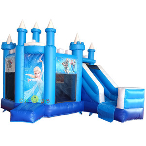 Château gonflable personnalisé sur le thème de Frozen à vendre - Aire de jeux gonflable commerciale sur le thème de <span class=keywords><strong>Elsa</strong></span> et Anna avec toboggan - Product Image 4