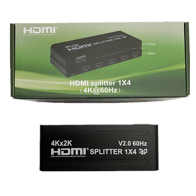 Magelei OEM 4K 60HZ HDMI Splitter 1*4 3D V2.0 4K@60HZ HDMI Switch Switcher 1x4 Split 1 in 4 Out for HDTV DVD for PS3 Xbox