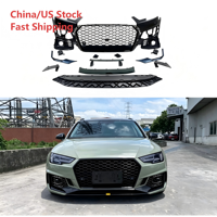 Pare-chocs avant de style RS4 de haute qualité, nouveau design, en matériau PP, avec calandre pour Audi A4 S4 B9, voiture 2017 2018 2019