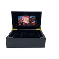 Boîte à bijoux en bois avec vidéo personnalisée de haute qualité, écran LCD de 7 pouces, musique vidéo