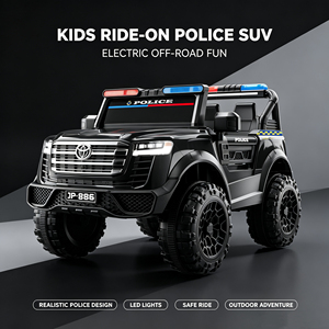 Auto Eléctrico de <span class=keywords><strong>Policía</strong></span> para Niños, Vehículo de Juguete Todoterreno con Batería de 12V, Luces LED y Sirena, para Conducir al Aire Libre - Product Image 4