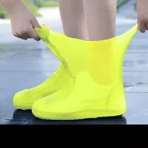 Protège-chaussures imperméables en silicone pour bottes hautes, antidérapants, réutilisables, épaissis, pour l'extérieur, vente en gros - Product Image 2
