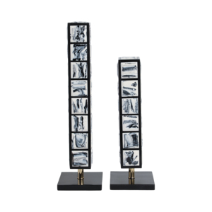 Scultura a Torre Rettangolare Moderna in Resina per Arredamento Casa, Ufficio, Soggiorno, Tavolino da Caffè, Mensola Bagno, Arte Decorativa - Product Image 1