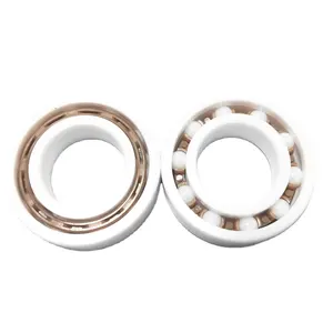 Si3N4 볼 ZrO2 내부 및 외부 링 세라믹 볼 베어링 6204CE (PTFE PEEK 케이지 포함) 20*47*14mm