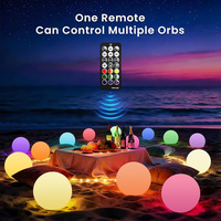 Lámpara Esférica LED RGB de 20 cm, IP65 Resistente al Agua, Flotante, con Control Remoto, Recargable, Regulable, Decoración Moderna para Piscina y Jardín