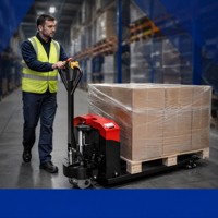 Transpalette Électrique 3 Tonnes, Chariot Élévateur Électrique à Batterie, Composant Moteur Essentiel, Longueur Fourche 1220mm, Pneu Polyuréthane pour Autres Applications