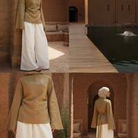 Haut en lin d'été de qualité supérieure pour femme musulmane, chemisier élégant à manches longues, tunique modeste de style arabe de Dubaï pour le hijab 2026