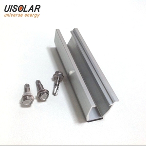 Système de montage de panneaux photovoltaïques sur toit métallique trapézoïdal, <span class=keywords><strong>rail</strong></span> court sans <span class=keywords><strong>rail</strong></span>, support <span class=keywords><strong>solaire</strong></span> en aluminium, mini-<span class=keywords><strong>rail</strong></span> - Product Image 2