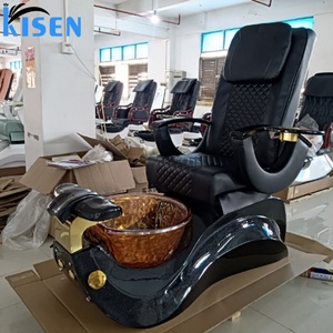 Sillón de Pedicura Eléctrico de Lujo para Spa de Pies, Color Negro, con Bomba de Drenaje, 110V 220V, Marca Kisen Beauty Shop Salon Equipment - Product Image 3