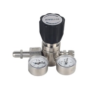 Régulateur manuel à une seule étape UHP avec soupape à diaphragme pour cylindre de gaz 3000 psi 1/4" NPT (F) Régulateur de pression haute température