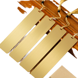 Custom Logo Bookmark Unique Copper Blank Bookmarks Gold Plating Customizable Brass Metal Bookmarks Back to School Gifts