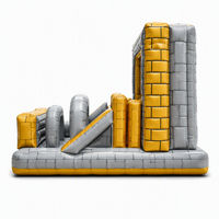Estructura de Juego Inflable IPS Ninja the Bank, Material de PVC, para Uso Comercial y Doméstico en Exteriores