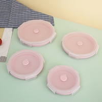 Ensemble de contenants alimentaires ronds thermiques portables pour les voyages en plein air, pique-niques, boîte à lunch pliable en silicone avec couvercle à fermeture à pression