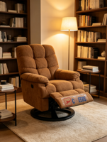Fauteuil inclinable individuel en chenille VOXHOME pour salon, avec éponge haute densité, canapé inclinable moderne avec USB Type C