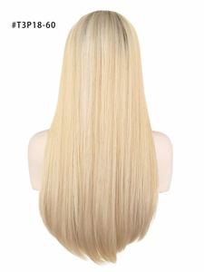 Salonqualität Medizinische HD-Lace-Front-Perücken für farbige, kleberlose europäische Echthaarperücken mit Highlights in Platinblond und dickem Haaransatz - Product Image 6