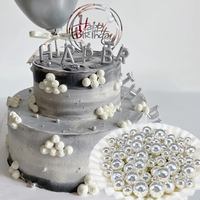 Perles en argent comestibles Offre Spéciale perle boule de sucre Fondant bricolage cuisson arrose pour la décoration de gâteau d'anniversaire