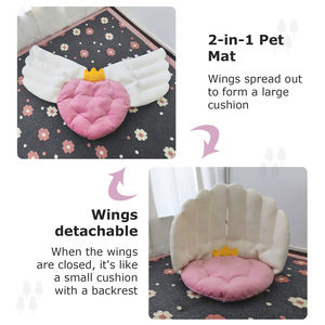 Lit pour chat personnalisé 2-en-1 3D en forme <span class=keywords><strong>d</strong></span>'ailes de coeur <span class=keywords><strong>d</strong></span>étachable doux chaud mignon <span class=keywords><strong>nid</strong></span> pour <span class=keywords><strong>animaux</strong></span> de compagnie - Product Image 2