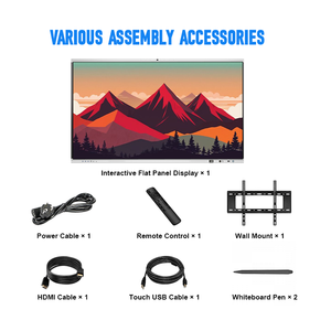 หน้าจอไวท์บอร์ดอัจฉริยะแบบอินเทอร์แอคทีฟขนาด 75 นิ้ว ความละเอียด 4K พร้อมหน้าจอสัมผัส IFPD ทั้งหมดในหนึ่งเดียว ได้รับการรับรองมาตรฐาน CE FCC Rohs ISO - Product Image 5