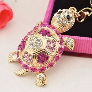Llavero de tortuga, accesorios decorativos, llavero de aleación con pedrería, colgante para bolso de mujer, colgante para coche y accesorios. - Product Image 2
