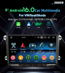 Stock UE Erisin ES5591V Android 16 Autoradio GPS Navi Stéréo pour VW <span class=keywords><strong>Golf</strong></span> Seat Altea Skoda Fabia <span class=keywords><strong>CarPlay</strong></span> Auto Radio DSP 4G Écran partagé - Product Image 2