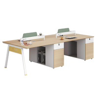 Poste de travail de bureau moderne en bois avec cloison, bureau informatique, table de direction, ensemble de mobilier de bureau pour employés, vente en gros