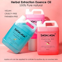 SAGALAGA 14 parfums huile de jojoba pour huile de réparation des ongles hydratante vitamine E huile de cuticule professionnelle revitalisante 5 litres