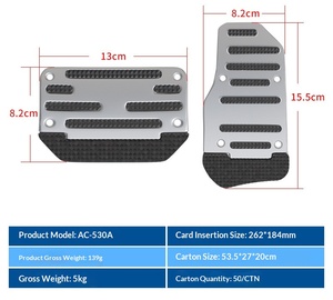 Nouvelles pédales universelles de <span class=keywords><strong>frein</strong></span> <span class=keywords><strong>et</strong></span> d'accélérateur pour <span class=keywords><strong>voiture</strong></span>, modèle automatique <span class=keywords><strong>et</strong></span> manuel AC-530AC-530A, ajustement standard - Product Image 3
