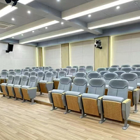 Chaises de cinéma modernes pliables en gros, très demandées, avec petites tablettes, pour auditoriums, églises, écoles, maisons et bureaux