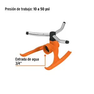 Master con 48 unidades Aspersor metálico giratorio con 3 brazos de aluminio, Truper - Product Image 3