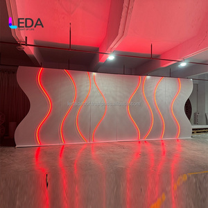 Lida ชุดซุ้มโค้ง LED ฉากหลังเวทีแต่งงานชุดซุ้มโค้งอะคริลิค RGB สำหรับงานปาร์ตี้ - Product Image 4