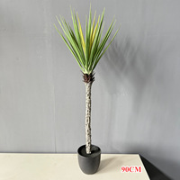 Ananas artificiel réaliste en plastique avec pot, tronc naturel, décoration moderne pour bureau et intérieur, respectueux de l'environnement
