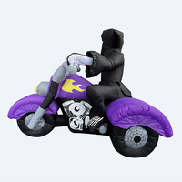 Vente en gros Décorations gonflables pour Halloween Décoration gonflable de cour extérieure pour moto Halloween Ghost Drive