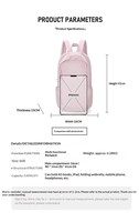 Sac à dos imperméable en nylon, léger, pour l'école, le collège, et les ordinateurs portables, pour femmes