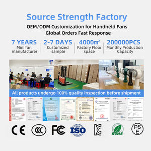 RYW风扇厂 FS2555 2迷你手持充电式散热便携风扇，适合户外家庭使用，高速，可当移动电源使用 - Product Image 5