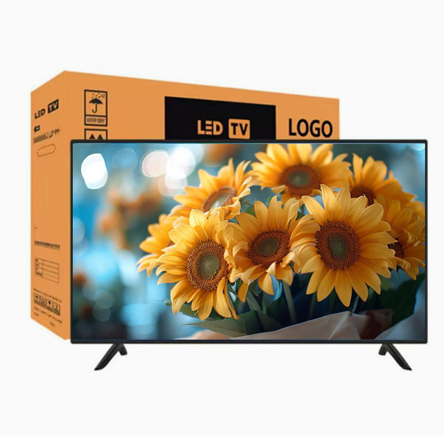 China Factory OEM Frameless Ultra HD 50-100 Inch Android 14 Voice Remote WiFi BT HDR LED Flat Screen Wholesale Home 4K Smart TV