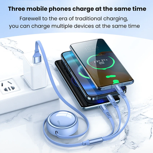 Cable <span class=keywords><strong>de</strong></span> Carga Rápida Retráctil 3 en 1 <span class=keywords><strong>de</strong></span> 100W, Cable USB C con Ajuste Telescópico <span class=keywords><strong>de</strong></span> 5 Pasos, 6A para <span class=keywords><strong>Teléfono</strong></span> Móvil y Car Play - Product Image 2