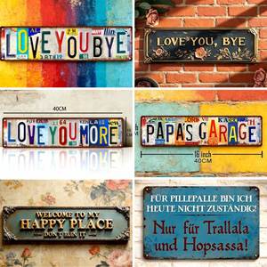 Wholesale Tin Metal Signs with Vintage <b>Retro</b> Style for Bar <b>Decor</b>, Rustic Wall Art, Home <b>Decor</b> - Product Image 2