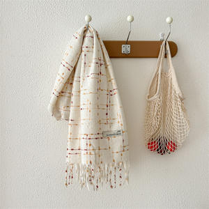 חורף חדש חם קשמיר דו-צדדי, צעיפים נשים וגברים דפוס <span class=keywords><strong>houndstooth</strong></span> pashmina צעיף צעיף עם ציצית - Product Image 5