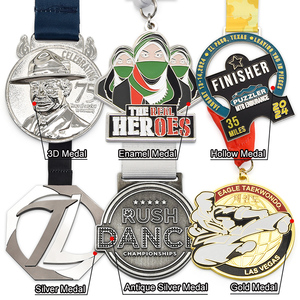 Vom Hersteller mit individuellem Logo: 2D/<span class=keywords><strong>3D</strong></span>-Medaillen aus Zinklegierung für Sportveranstaltungen, Laufwettbewerbe und Auszeichnungen - Product Image 4