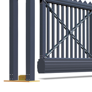 Portail <span class=keywords><strong>coulissant</strong></span> automatique industriel sans <span class=keywords><strong>rail</strong></span> en aluminium pour l'entrée des usines et des écoles, idéal pour la sécurité - Product Image 6