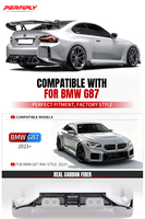 Perfiply Auto Part - Difusor Trasero de Fibra de Carbono Real Estilo AD para BMW G87 M2 2023+ - Kit de Conversión