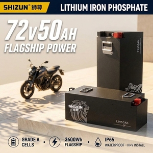 Batterie de moto 60V 72V, pack de batteries au lithium LiFePO4 72V50Ah avec 3000 cycles - Product Image 1